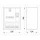 Корпус e.mbox.stand.n.f1.10.z металевий, під 1-ф. лічильник, 10 мод., навісний, з замком