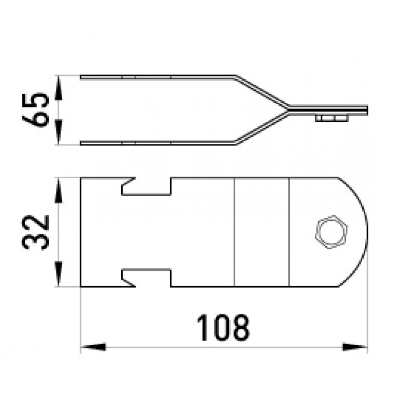 Затискач профілю монтажного e.industrial.strut.clamp.2" для труб 2"