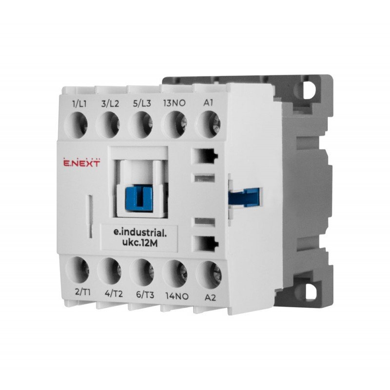Контактор e.industrial.ukc.12M.220.NO, 12А, 220В, no, малогабаритний