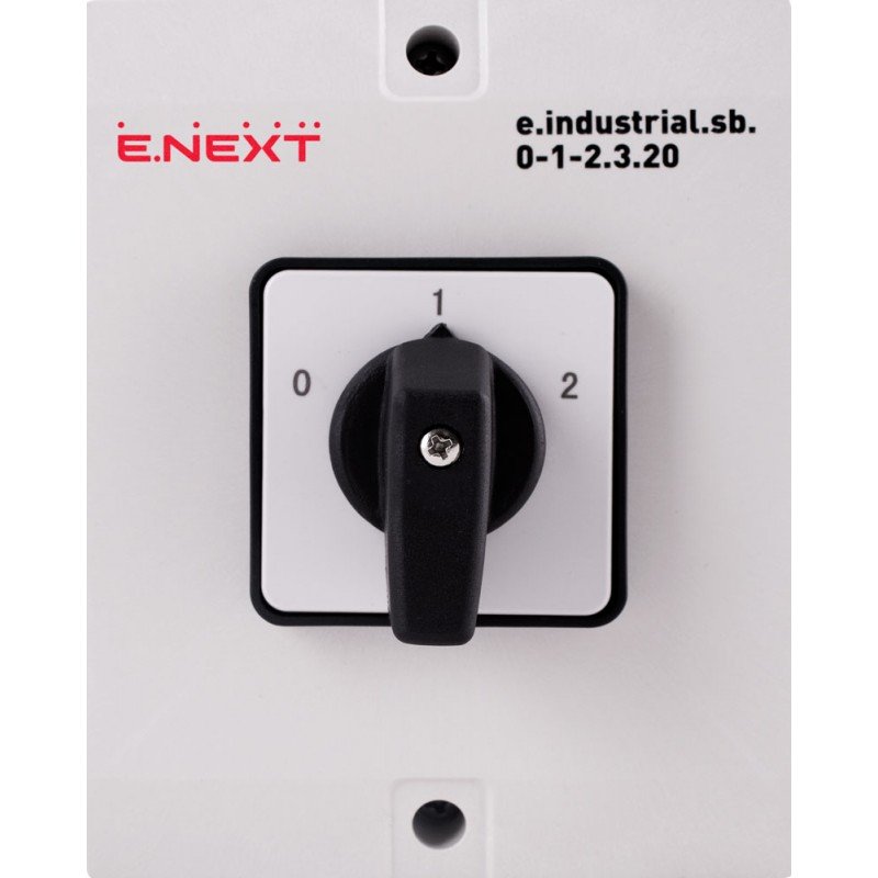 Пакетний перемикач в корпусі e.industrial.sb.0-1-2.3.20, 3р, 20А (0-1-2)