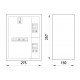 Корпус e.mbox.stand.n.f1.04.z металевий, під 1-ф. лічильник, 4 мод., навісний, з замком