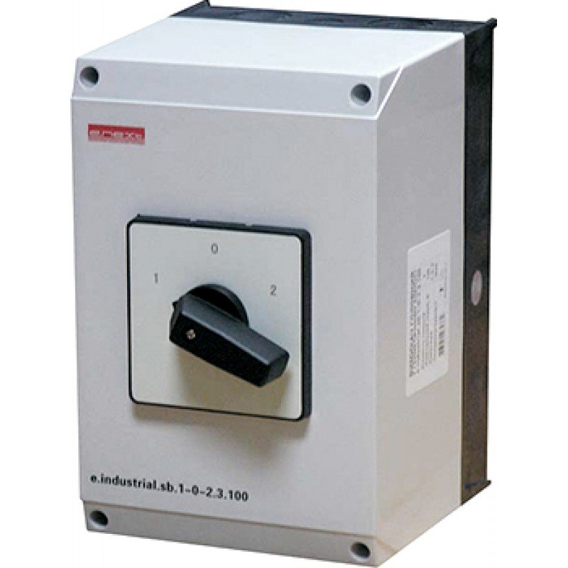 Пакетний перемикач в корпусі e.industrial.sb.1-0-2.3.63, 3р, 63А (1-0-2)