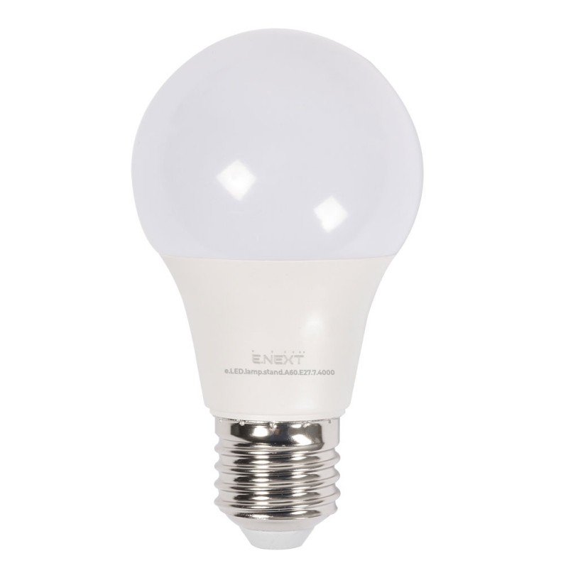 Лампа світлодіодна e.LED.lamp.stand.A60.E27.7.4000, 7Вт, 4000К 110лм/Вт