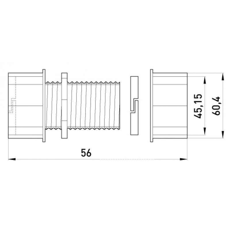 З'єднувач металевий e.industrial.pipe.connect.collet.1-1/2", цанговий