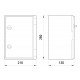 Корпус удароміцний з АБС-пластика e.plbox.210.280.130.blank, 210х280х130мм, IP65