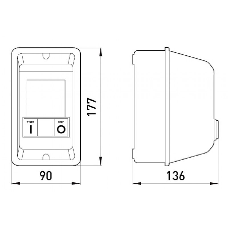 Електромагнітний пускач e.industrial.ukq.9mb.9A 230V