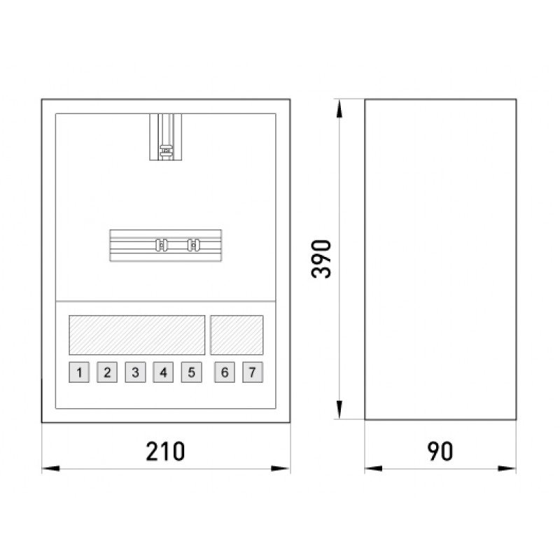 Корпус e.mbox.stand.n.f1.08.z.е металевий, під 1-ф. електронний лічильник, 8 мод., навісний, з замком.