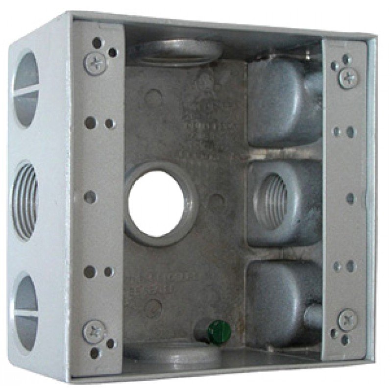 Коробка розподільча (монтажна) металева без кришки e.industrial.pipe.db.thread.5.3/4" з 5 різьбовими вводами 3/4"