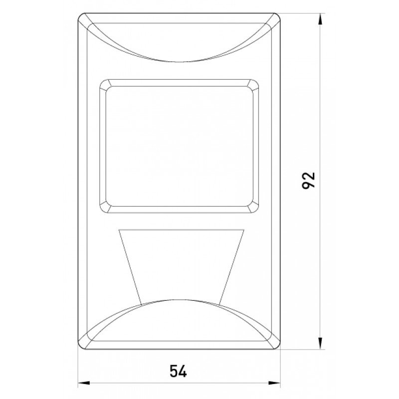 Датчик руху інфрачервоний e.sensor.pir.38.white(білий), 180°, IP20