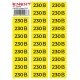 Самоклеюча наліпка "230В" e.sticker.voltage.230.2 (90х38мм) 26 шт/аркуш