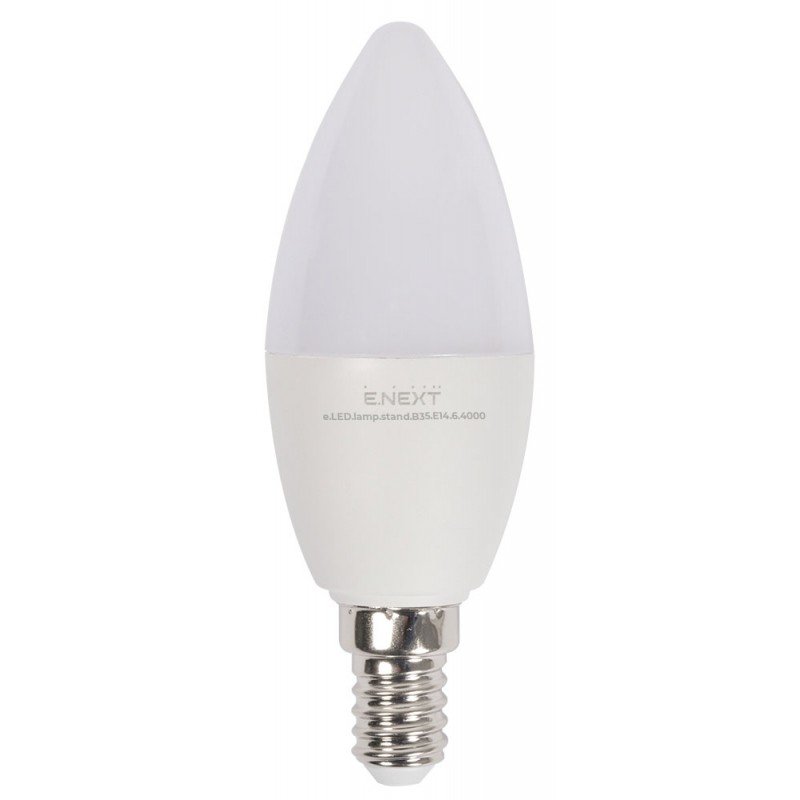 Лампа світлодіодна e.LED.lamp.stand.B35.E14.6.4000, 6Вт, 4000К 110лм/Вт