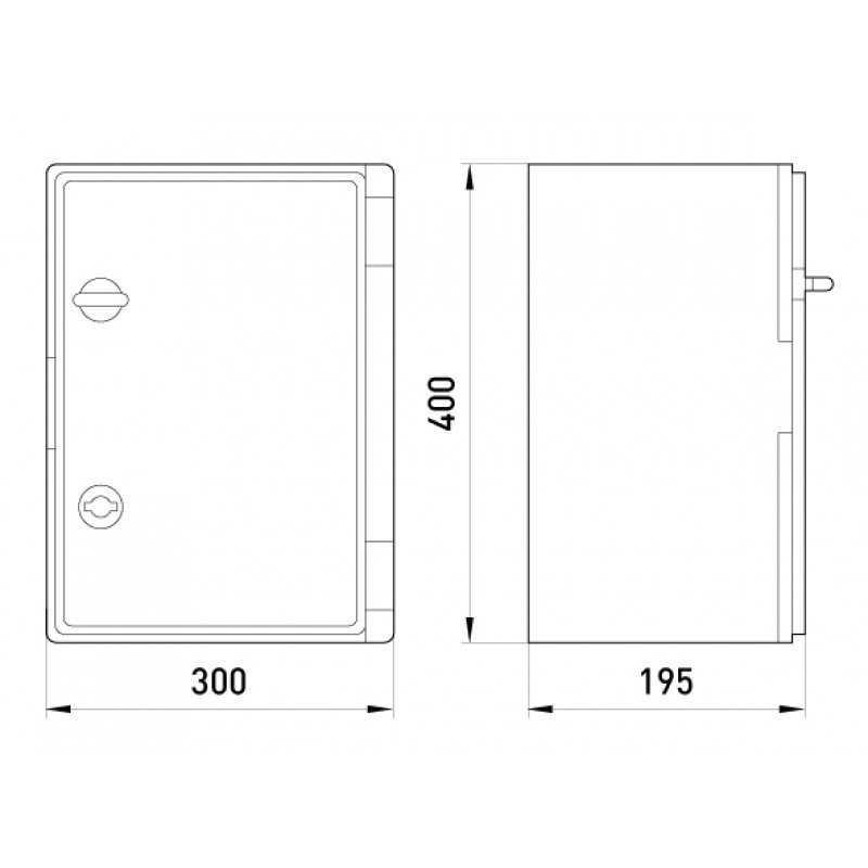 Корпус удароміцний з АБС-пластика e.plbox.300.400.195.blank, 300х400х195мм, IP65