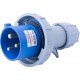 Силова вилка переносна e.plug.013.16.67, 3п., 230В, 16А, IP 67