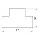 Т-з'єднувач e.trunking.t.channel.stand.40.25 для короба 40х25мм