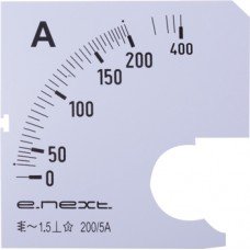 Шкала до амперметра щитового e.meter72.a200.scale АС 200А 72х72мм