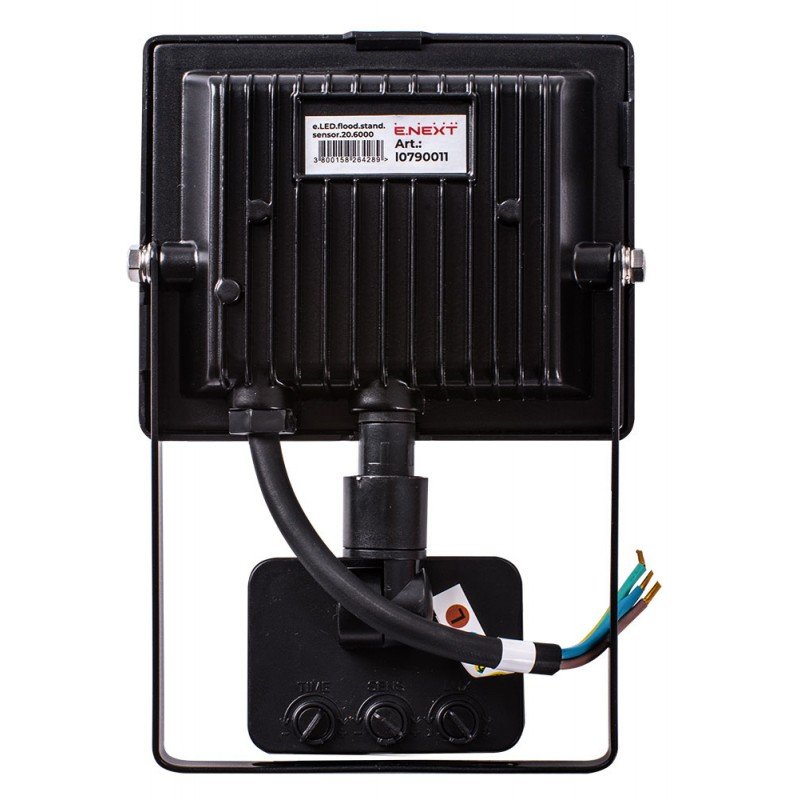 Прожектор світлодіодний з датчиком руху e.LED.flood.stand.sensor.20.6000, 20Вт, 6000К