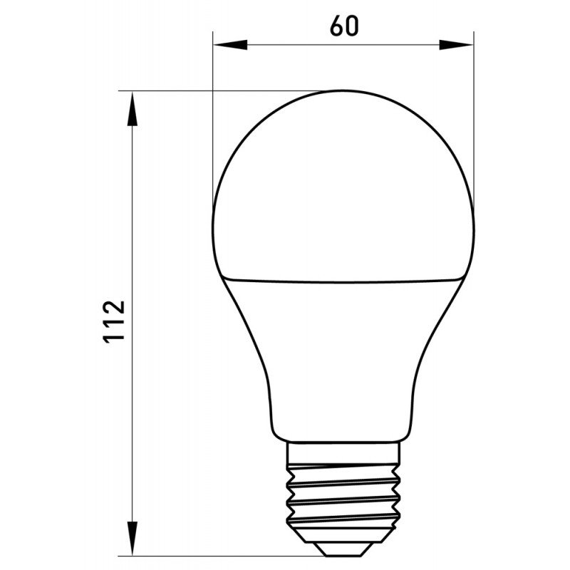 Лампа світлодіодна e.LED.lamp.stand.A60.E27.7.4000, 7Вт, 4000К 110лм/Вт