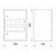 Корпус удароміцний з АБС-пластика e.plbox.250.330.130.18m.blank, 250х330х130мм, IP65 з панеллю під 18 модулів