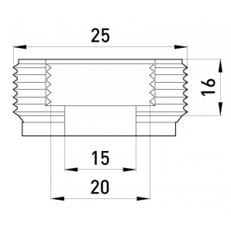 Перехідник металевий e.industrial.pipe.thread.bts.3/4".1/2", різьбовий, з 3/4" на 1/2"