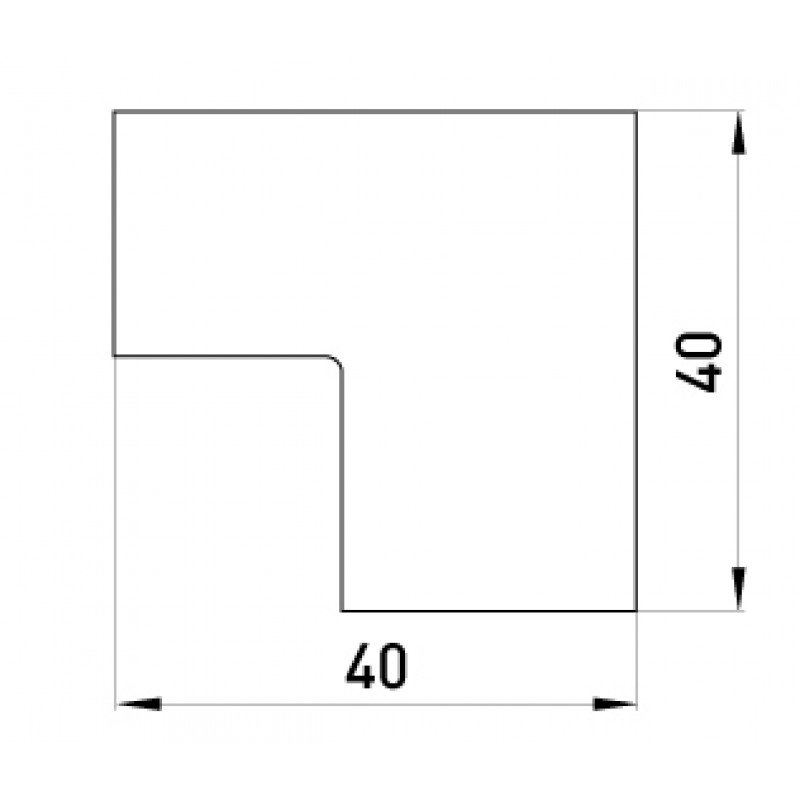 Внутрішній кут e.trunking.blend.in.stand.40.25 для короба 40х25мм