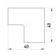 Внутрішній кут e.trunking.blend.in.stand.40.25 для короба 40х25мм