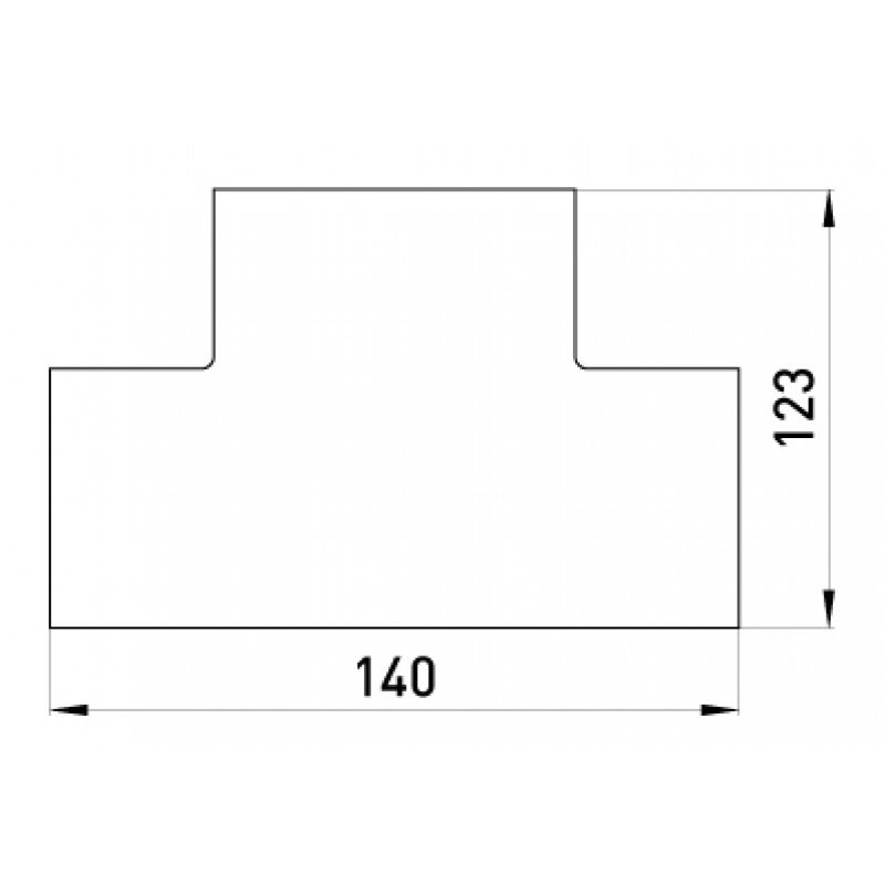 Т-з'єднувач e.trunking.t.channel.stand.100.60 для короба 100х60мм