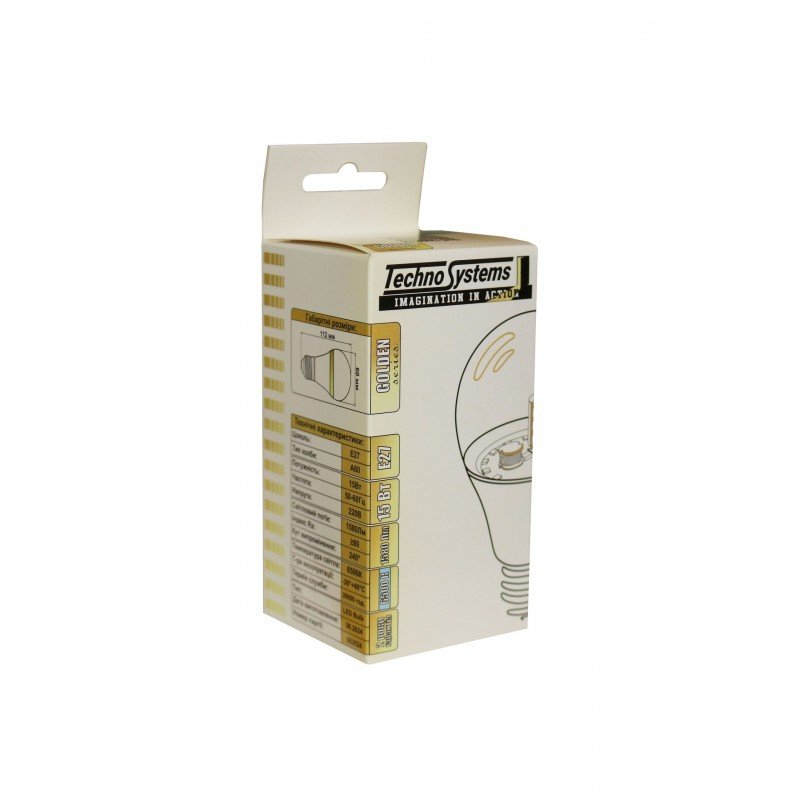 Лампа світлодіодна LED Bulb-A60-15W-E27-220V-6500K-1580 GOLDEN TNSy