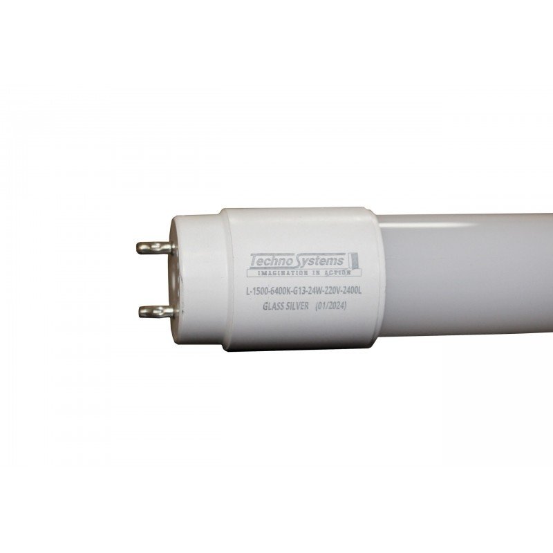 Лампа світлодіодна трубчаcта LED-L-1500-6400K-G13-24w-220V-2400L GLASS SILVER TNSy