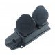 Розетка двомісна із захисними кришками RUBBER IP44 TNSy