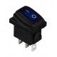 KCD1-2-101WN BL/B 220V Перемикач 1 клав. (синій) вологозахищений з підсвічуванням TNSy
