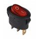 KCD1-9-101N R/B 220V Перемикач 1 клав. овальний червоний з підсвічуванням TNSy