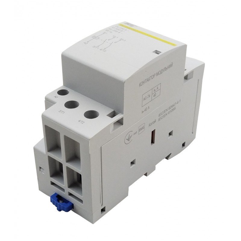 Контактор модульний КМ-2-40-20 40А 230AC 2NO 2р 2мод. TNSy