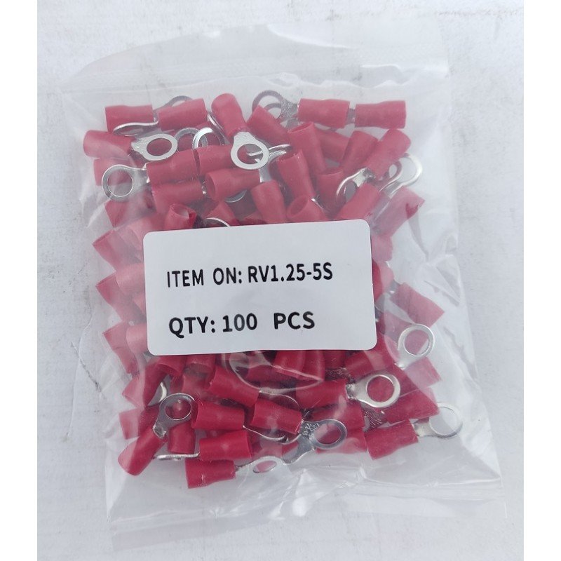 Наконечник кільцевий з ізоляцією RV1.25-5S (0,5-1,5/5) TNSy