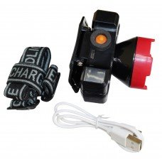 Налобний ліхтар LED HL5 1W 6500K 4H 100L bat: 3,7V 1,2A IP53 Red/Black TNSy