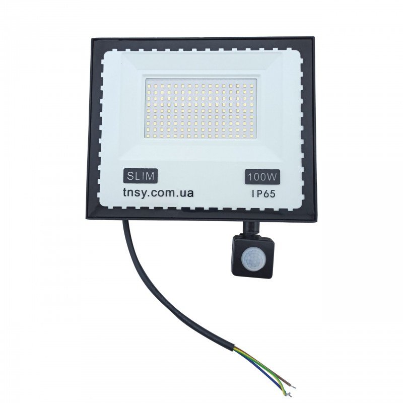 Прожектор LED 100W ULTRA Slim 220V 9000Lm 6500K IP65 з датчиком руху TNSy