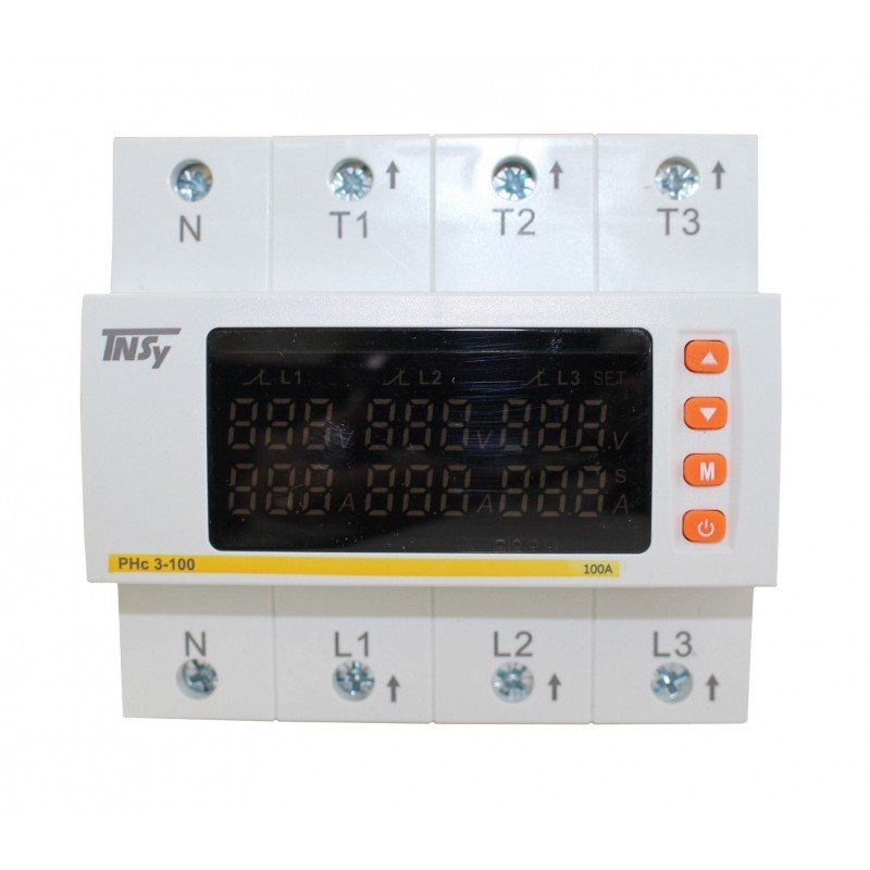 Реле РНс3-100 3ф 100А 5мод. 3×230/400В контроль напруги та струму TNSy