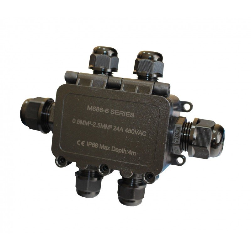 Розподільча коробка М686-6 IP68 з клеммой 24А TNSy