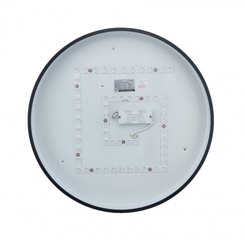 Світильник LED-PANEL-Round-D500-50-3000K/4000K/6500K-38W-220V-3800L XG-07-035 black TNSy