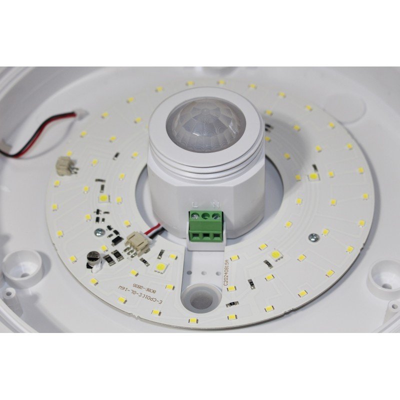 Світильник LED-Round-D295-60-6500K-15W-230V-1350L (з датчиком руху 360гр. 6м.) TNSy