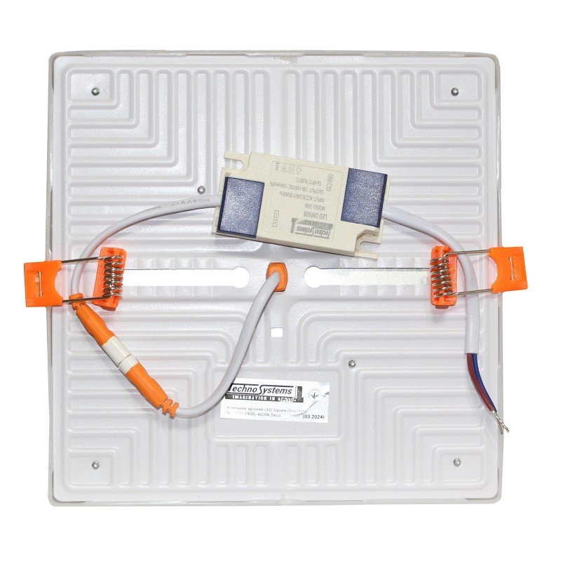 Світильник врізний LED Square Downlight 24W-220V-2400L-4000K Deco (доунлайт квадрат) TNSy