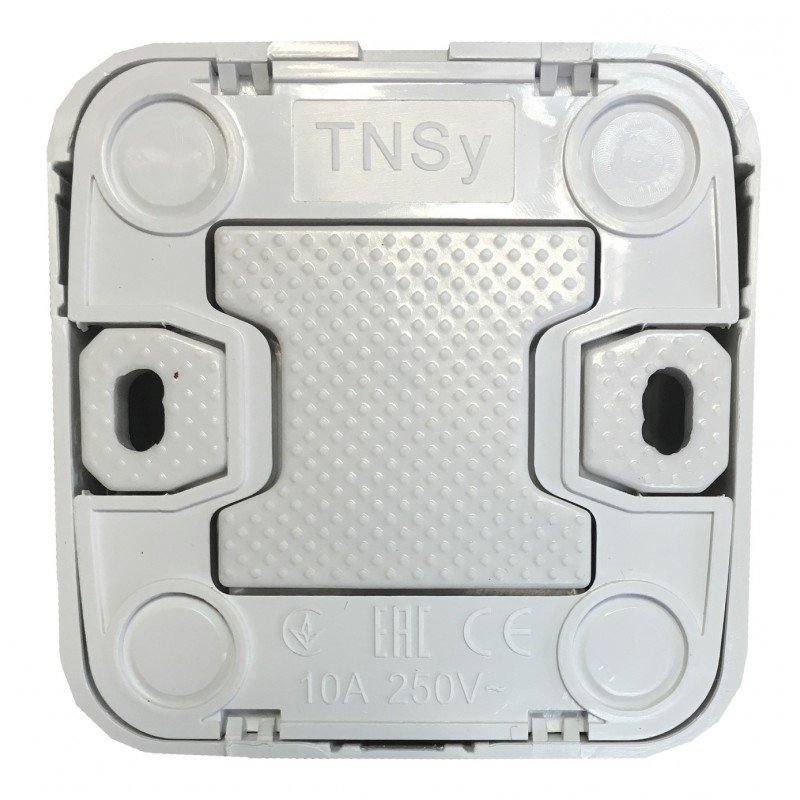 Вимикач зовн. устан. 1-кл. білий IP20 TNSy Lemur TNSy