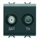 Розетка TV+SAT Chorusmart 2M чорний GEWISS