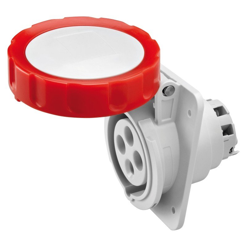 Розетка вбудована 10° IEC 309 HP IP67 3P+E 32A 400V 6H GEWISS