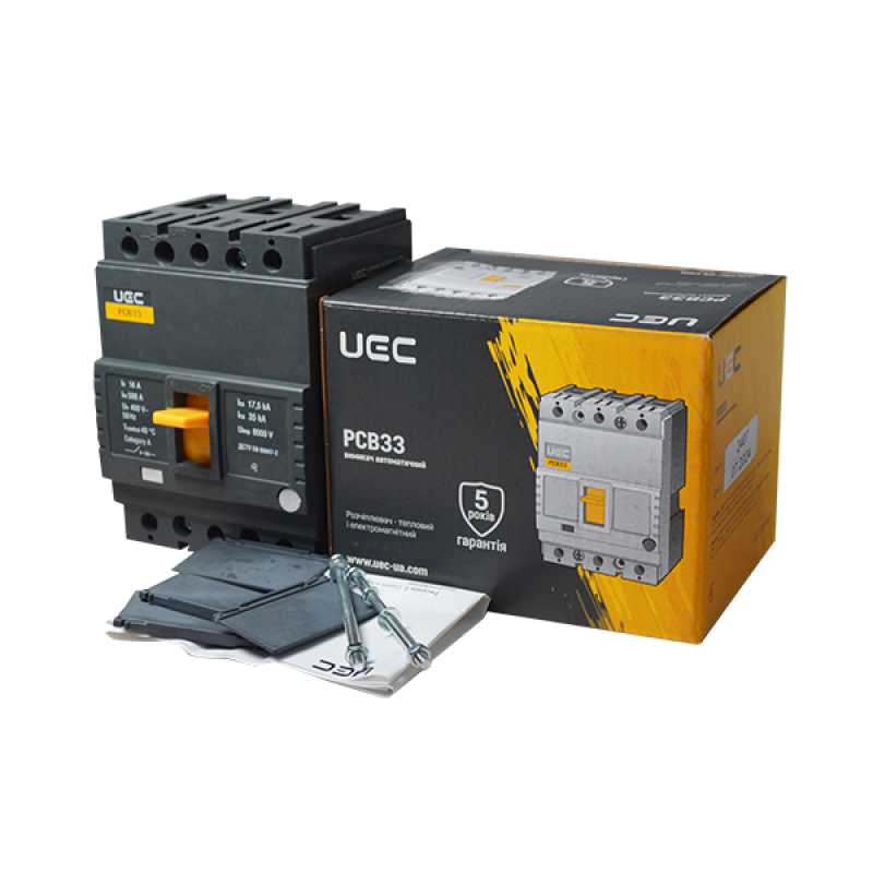 Автоматичний вимикач PCB33 3Р 16А 35кА UEC