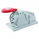 Розетка стаціонарна 90° IEC 309 HP IP44 3P+E 32A 400V 6H GEWISS