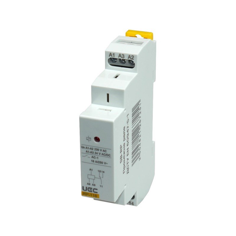 Проміжне реле RP 1 конт. (16А) 230 В AC UEC