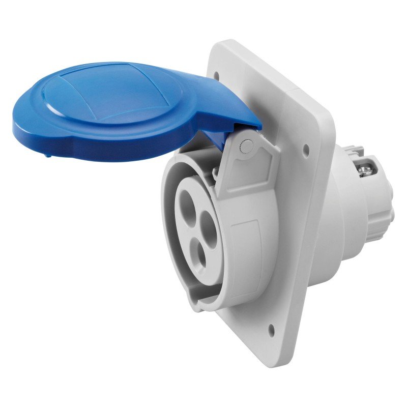 Розетка вбудована 10° IEC 309 HP IP44 2P+E 32A 230V 6H GEWISS