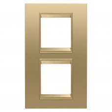 Рамка Chorusmart LUX 2+2M вертикальна металева золото GEWISS