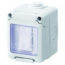 Вимикач прохідний в зборі 27 COMBI SYSTEM 1Р 16AX IP55 сірий GEWISS