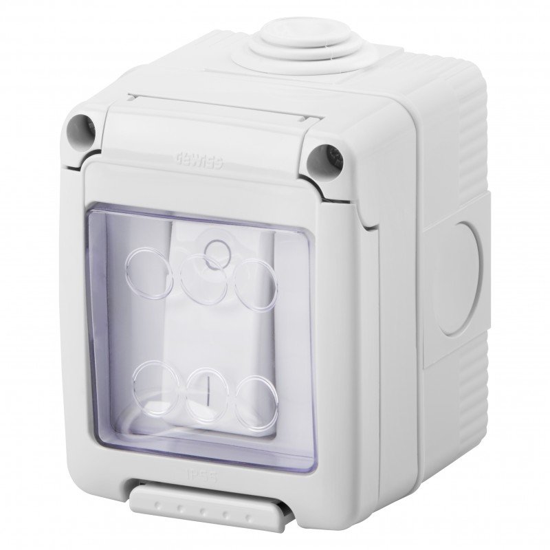 Вимикач в зборі 27 COMBI SYSTEM 2Р 16AX IP55 сірий GEWISS